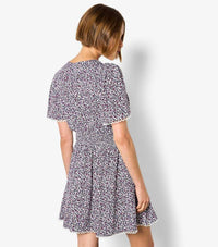 APRICOT Ditsy Print Dress in purple - women's dress - detail view