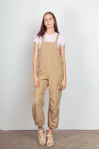 Very J - Casual Sleeveless Cargo Jumpsuit