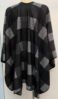 Bali - Women's Cape Plaid Open-front Poncho