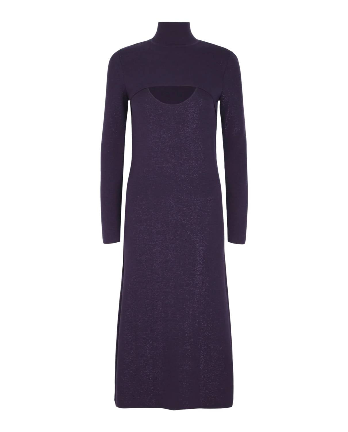 Salvatore Ferragamo - Women's Lamé Wool Blend Dress