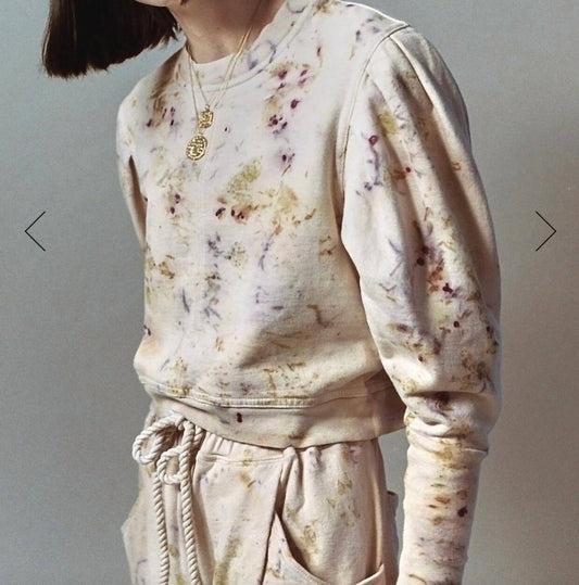 The Waight - Pleat Sleeve Crew Neck Sweatshirt