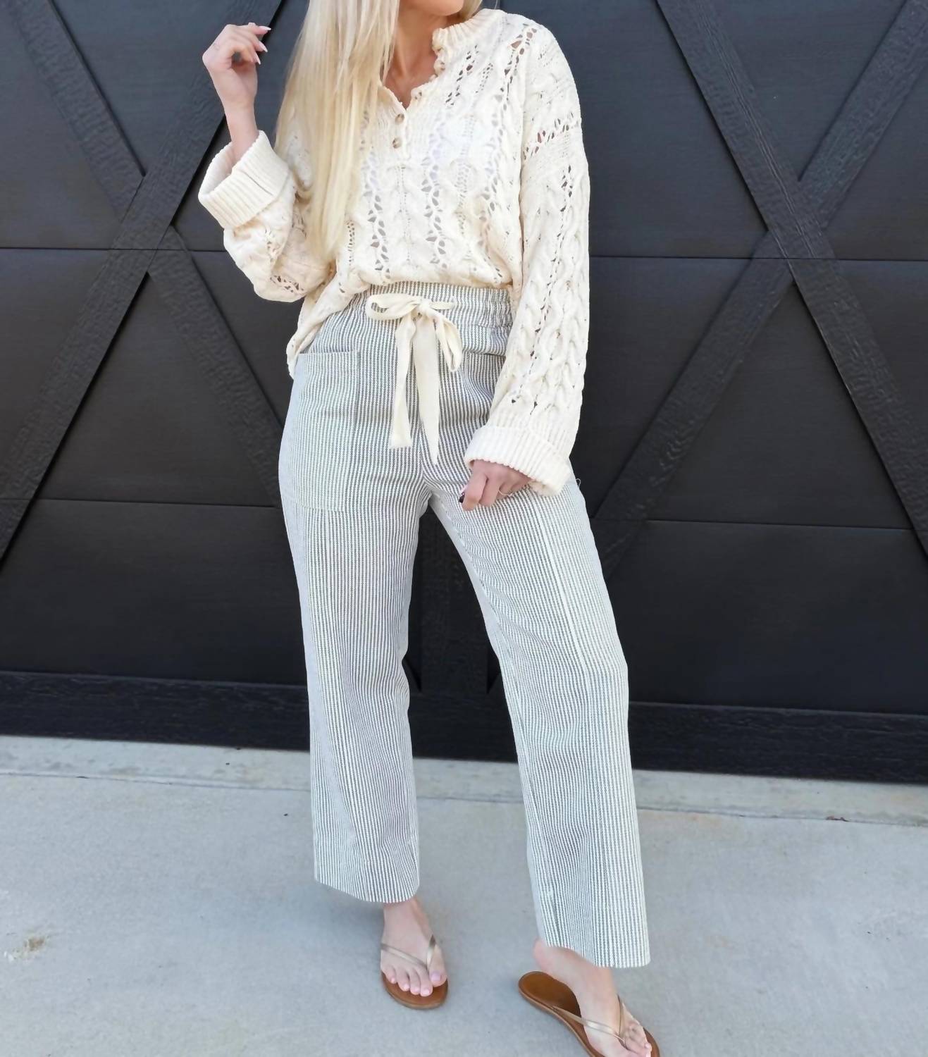 Lovlov - Soft Twisted Button Up Sweater