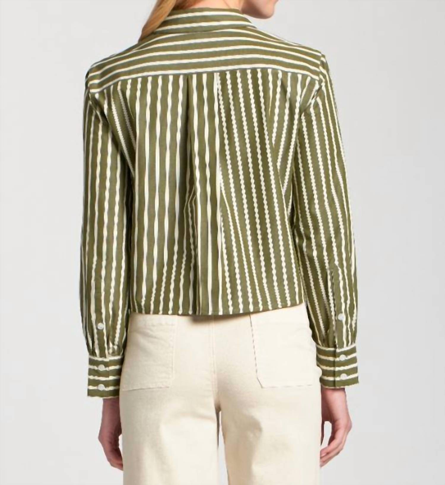 Apny - CROPPED STRIPED BLOUSE