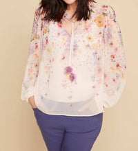 Renuar - Sheer Blouse And Tank Two-piece Set