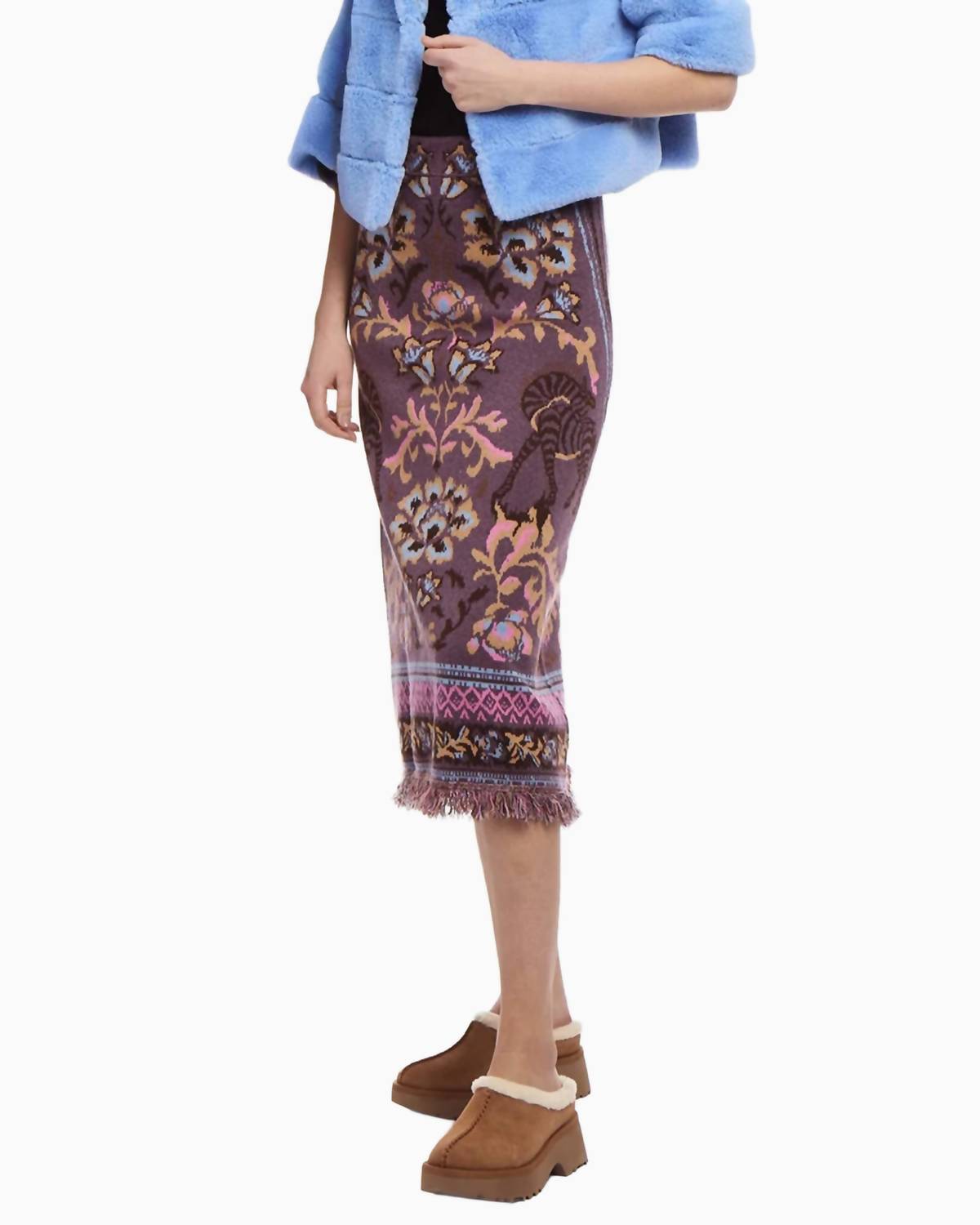 Patty Kim - Women's Camille Knit Fringe Skirt