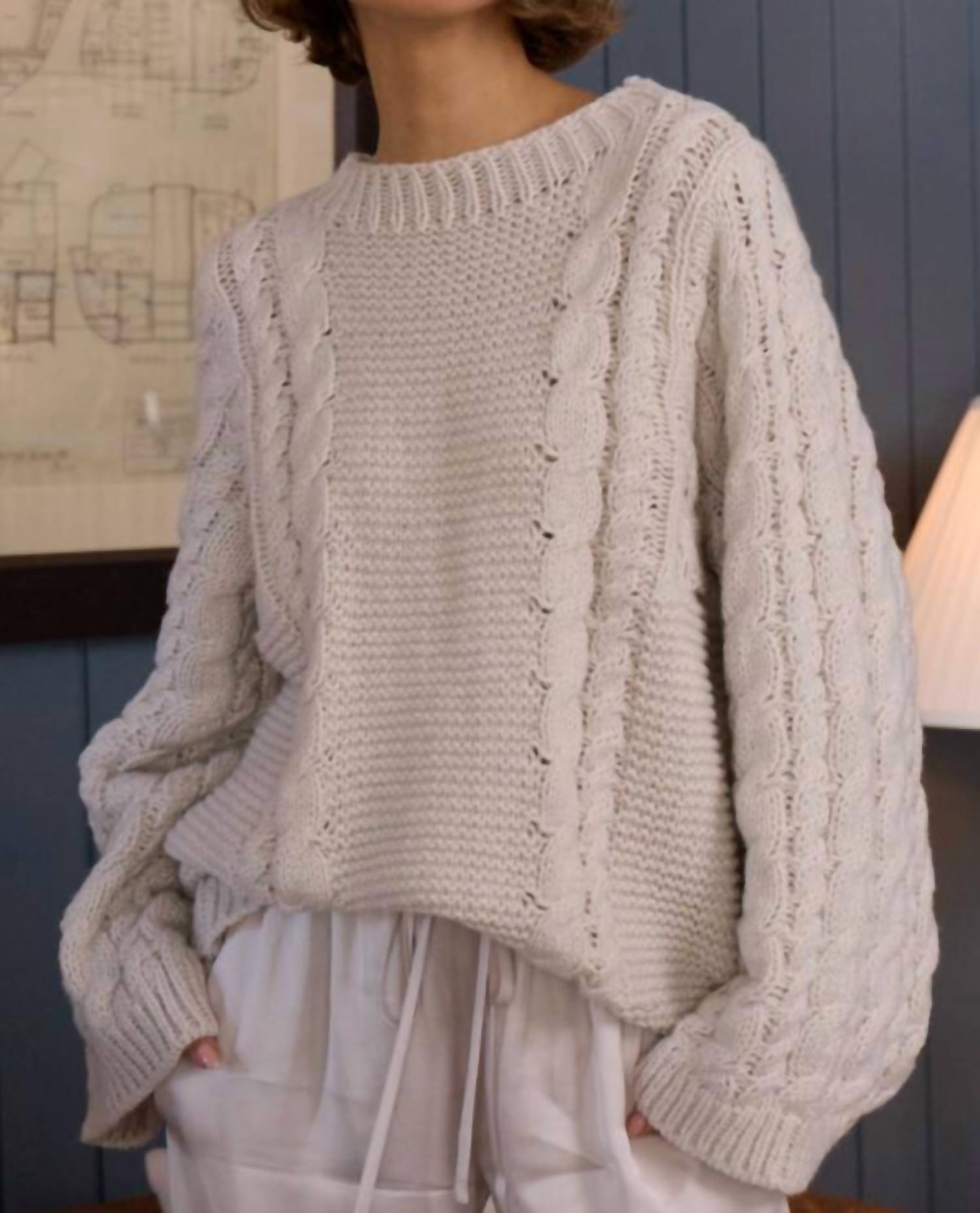 Stellah - Cable Oversize Pullover Sweater