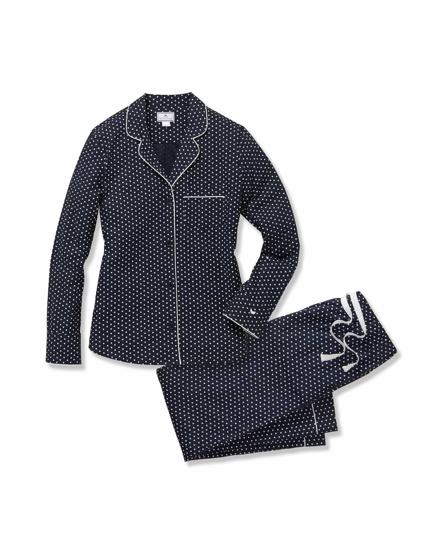 Petite Plume - Women's Woven Twill Classic Pajama Set