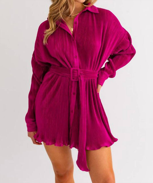 Le Lis - Pleated Shirt Dress