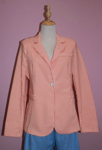 TANTRA Women's Pin Striped Jacket in orange - women's jacket