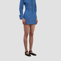 Elif Ella Mini Skirt in blue - women's skirt - alternate view