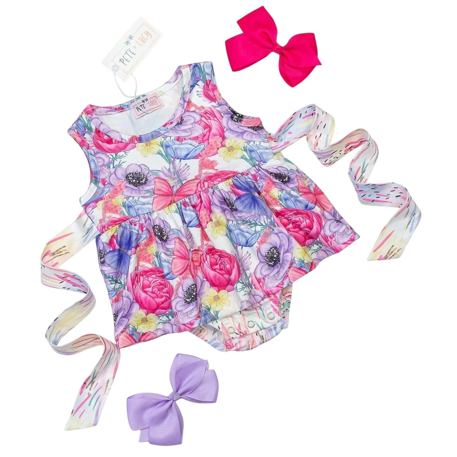 Pete + Lucy - Girls Coming Up Roses Romper