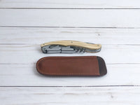 Orban And Sons - Olive Wood Corkscrew In A Leather Sheath