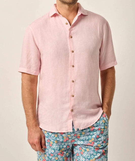 Johnnie-O - Short Sleeve Hangin' Out Linen Button Down Shirt