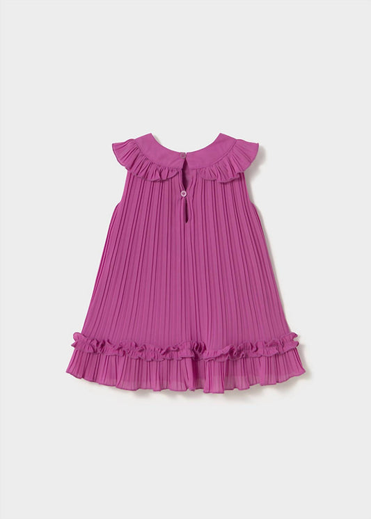 Mayoral - Girls' Chiffon Sleeveless Pleat Dress