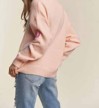 Adora - Stars Pattern Drop Shoulder Sweater