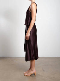 Pharaoh Samara Skirt in vintage satin - women's skirt - alternate view