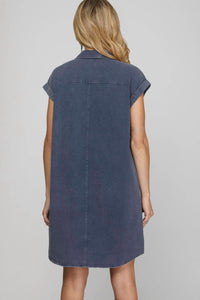 SHE + SKY All-Day Comfort Dress in denim - women's dress