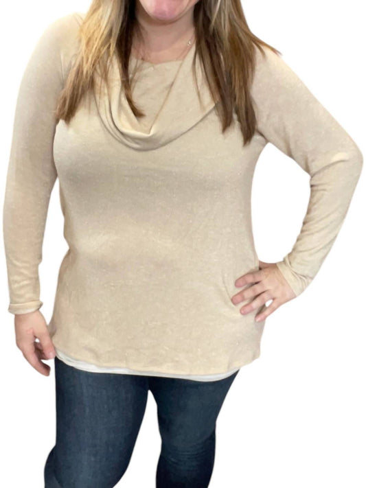 Honeyme - Sparkle Cowlneck Sweater