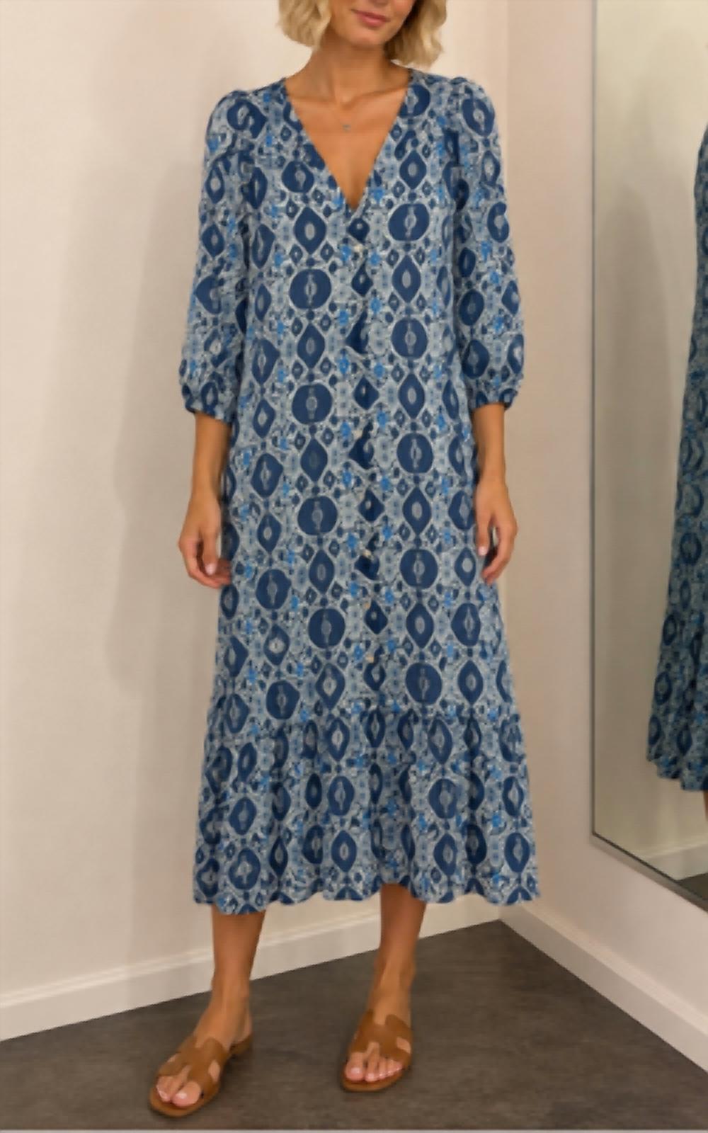 Dolma - Long Printed Shirt Dress