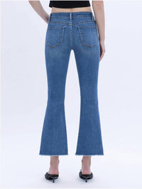 Vervet By Flying Monkey - Alison Mid Rise Cropped Flare Jean
