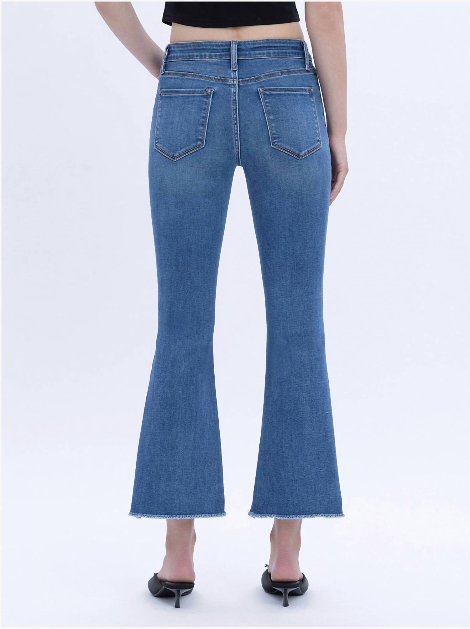 Vervet By Flying Monkey - Alison Mid Rise Cropped Flare Jean