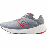 New Balance Men's Fresh Foam X 840 V1 Running Shoes in aluminum grey red - men's shoe - detail view