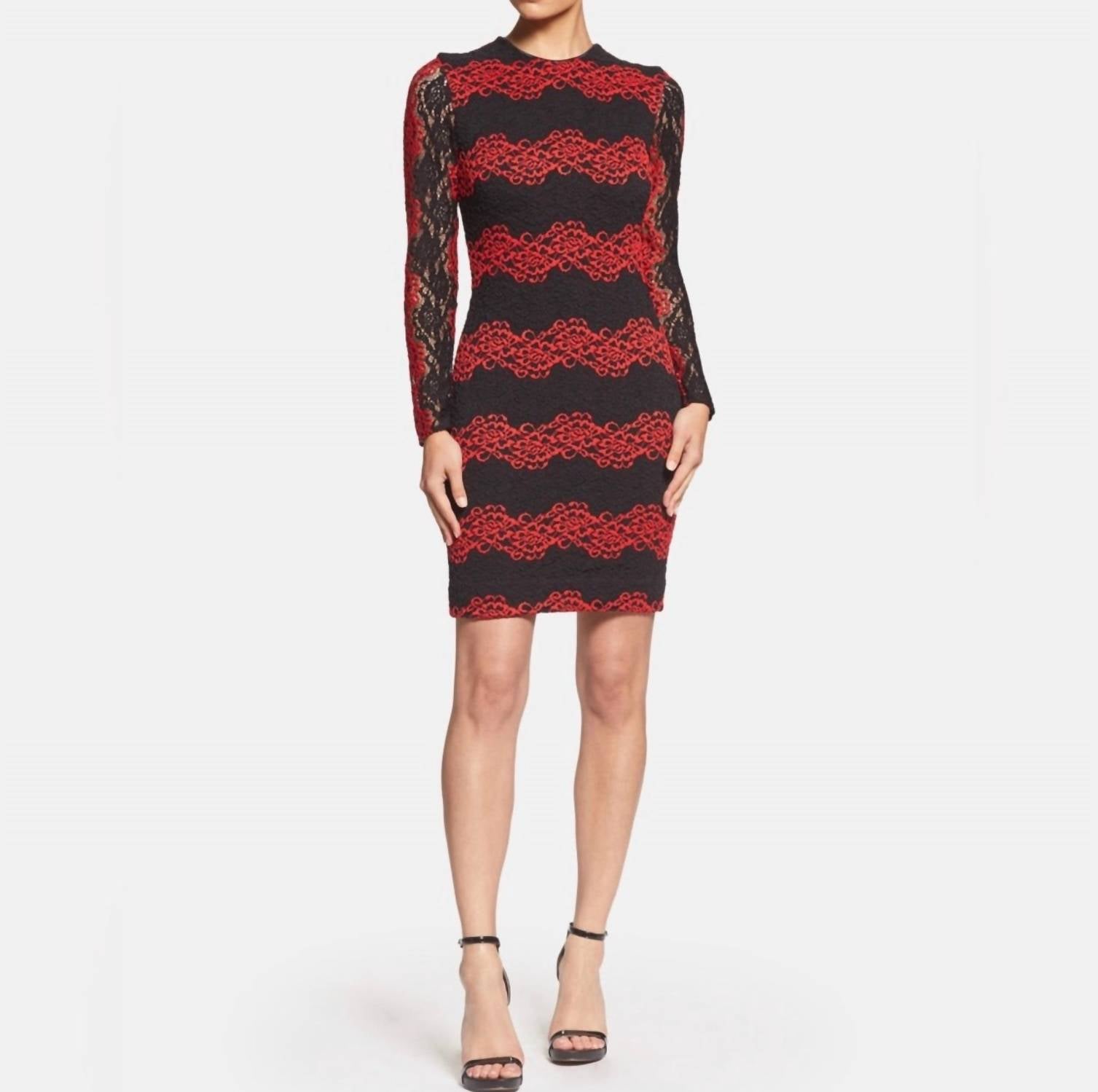 Dress The Population - Morgan Lace Long Sleeve Dress