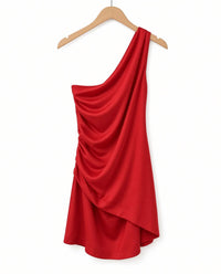 Glam - Women's One Shoulder Asymmetrical Dress