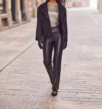 Frank Lyman - Nolana Plaid Collared Long Sleeve Jacket