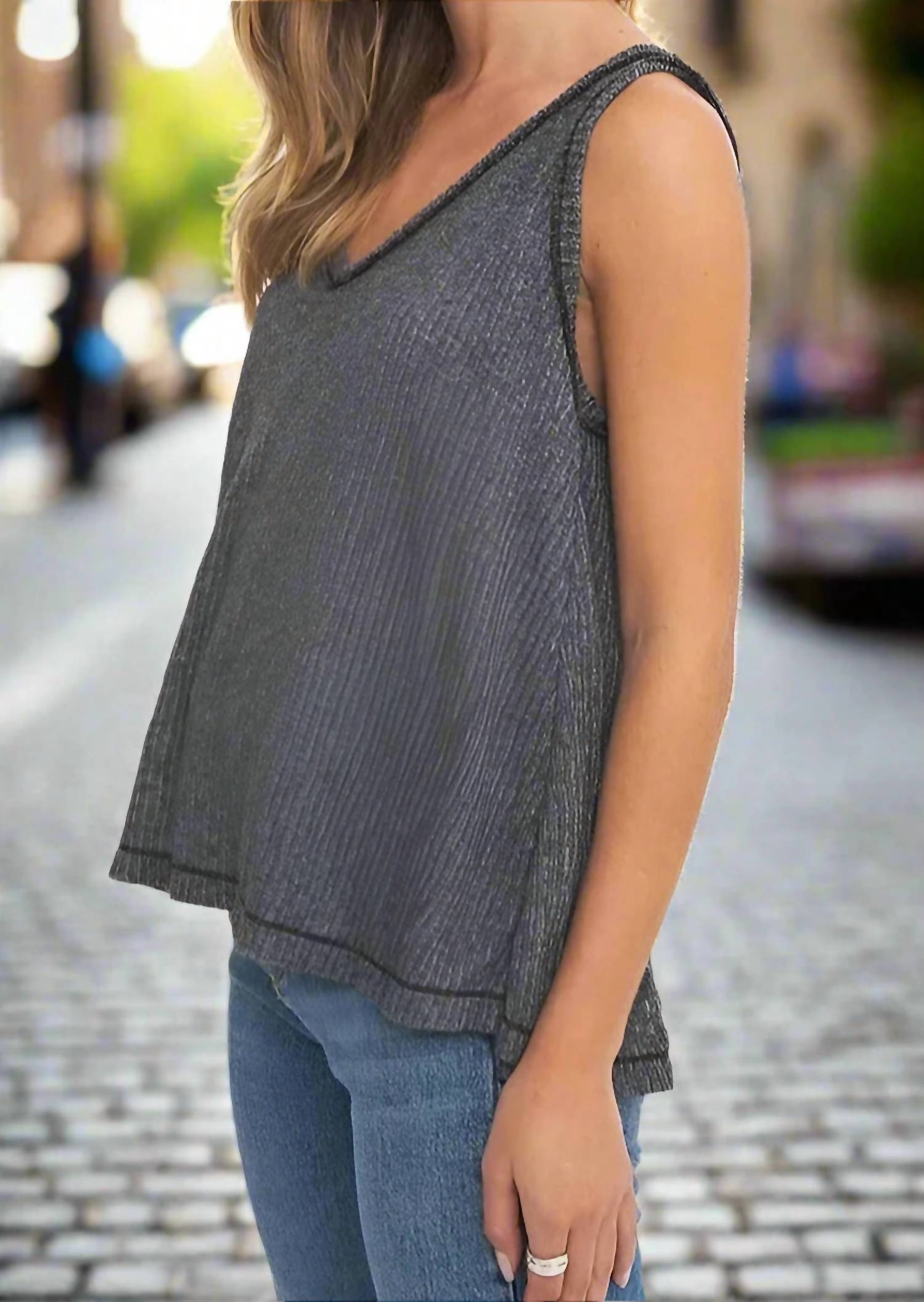 Project Social T - Roll With It Split Back Tank Top