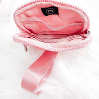Pretty Simple Women's Nelly Nylon Card Id Wallet Wristlet in watermelon pink - women's bag - detail view