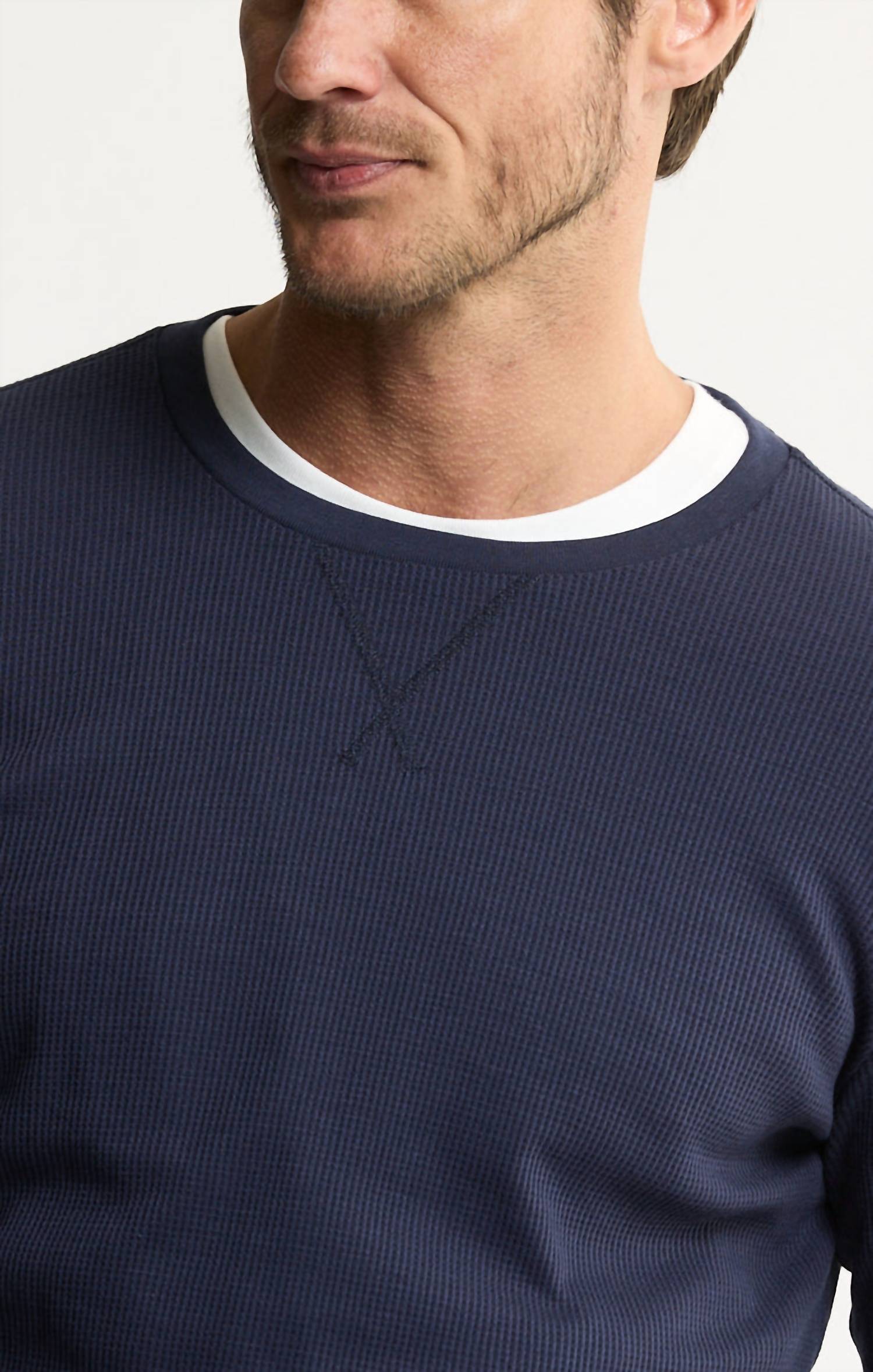 Jachs New York - Brawny Flannel Thermal Crewneck Shirt - 2-pack