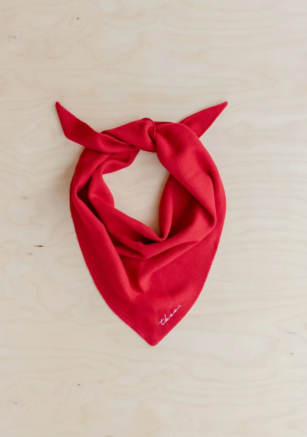 TBCo Women's Merino Triangle Scarf in red - women's scarf