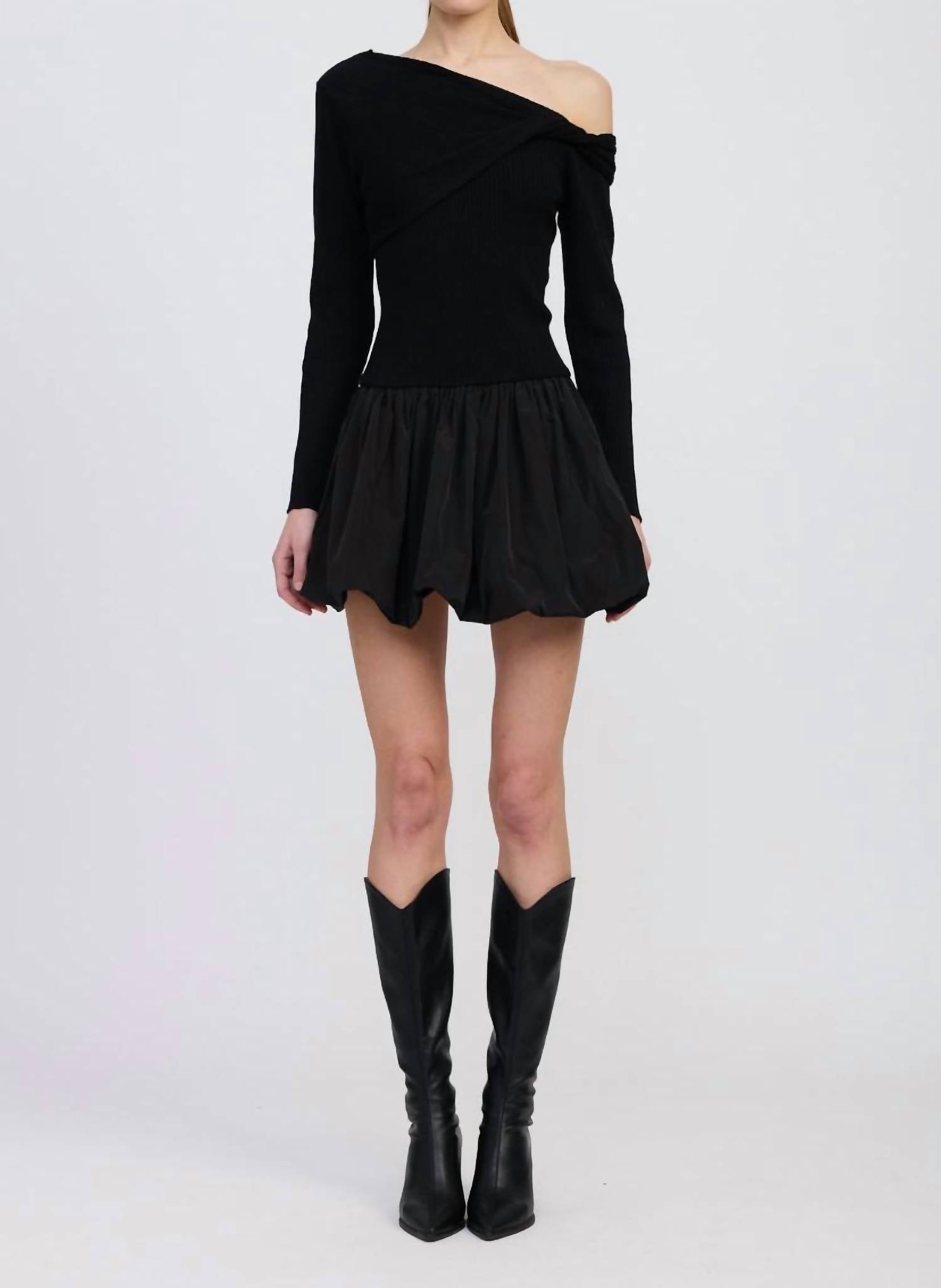 En Saison Romilla Mini Dress in black - women's dress