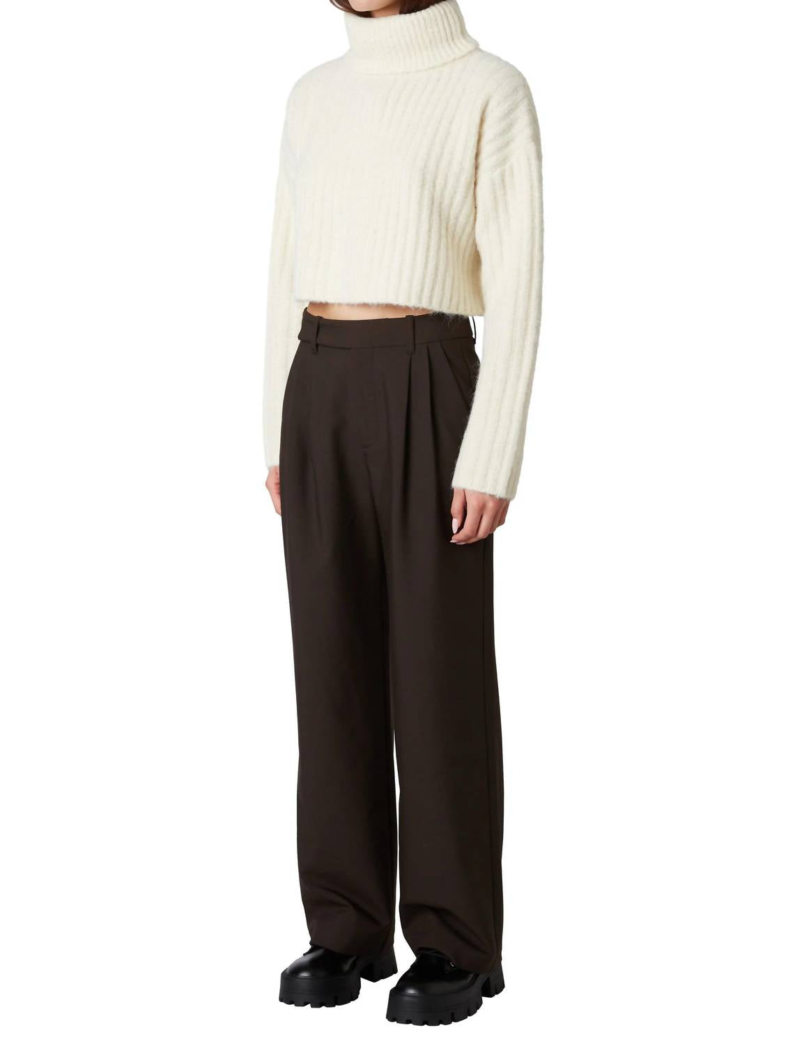 NIA Kara Wide Leg Trouser in espresso - women's pants - view 4