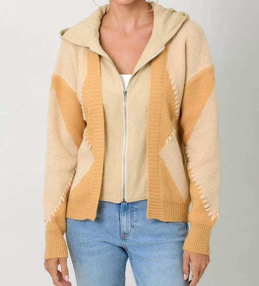 Mystree - Twofer Hoodie Sweater Cardigan