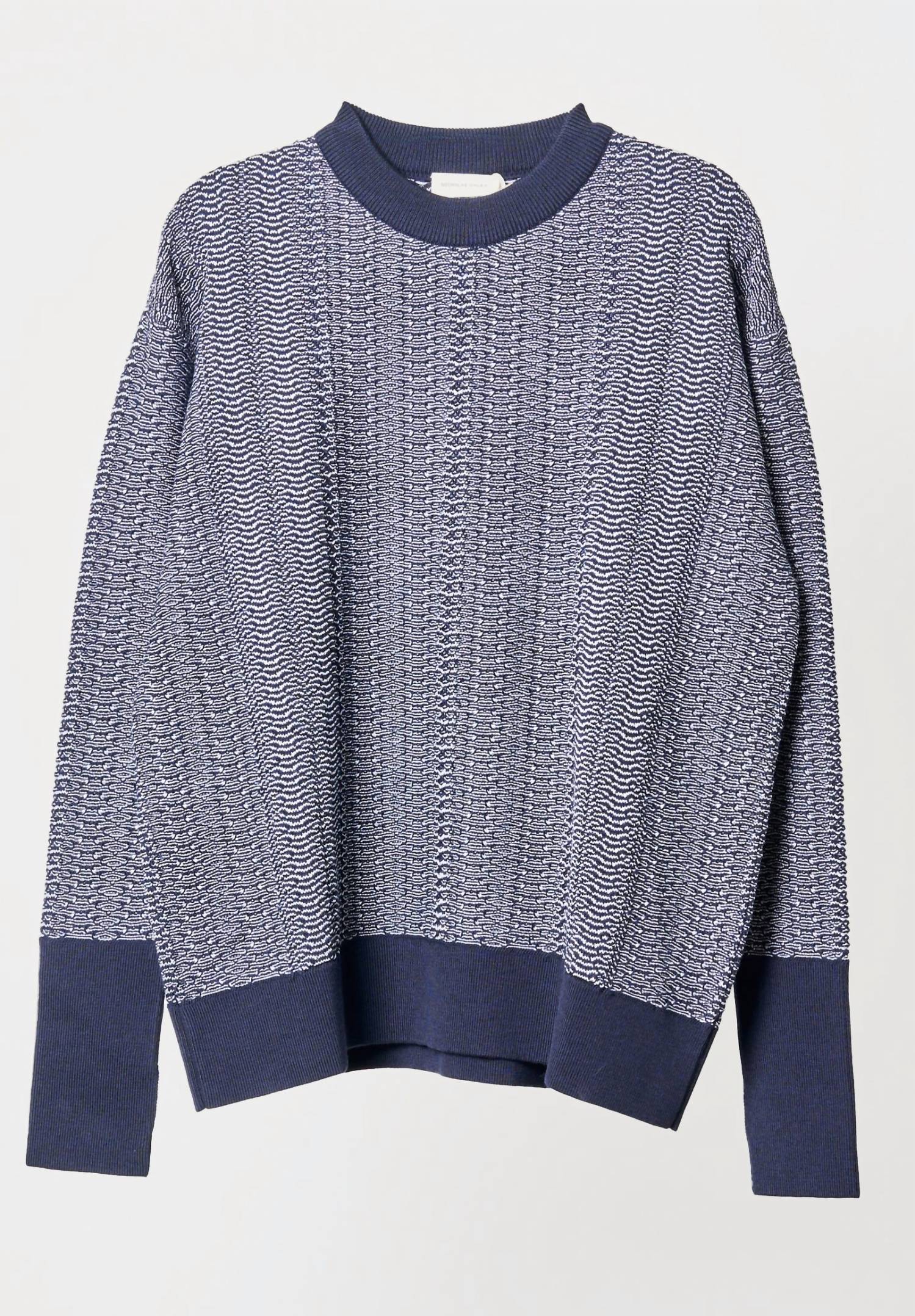 Nicholas Daley - Men's Wave Knitted Crew Neck Top