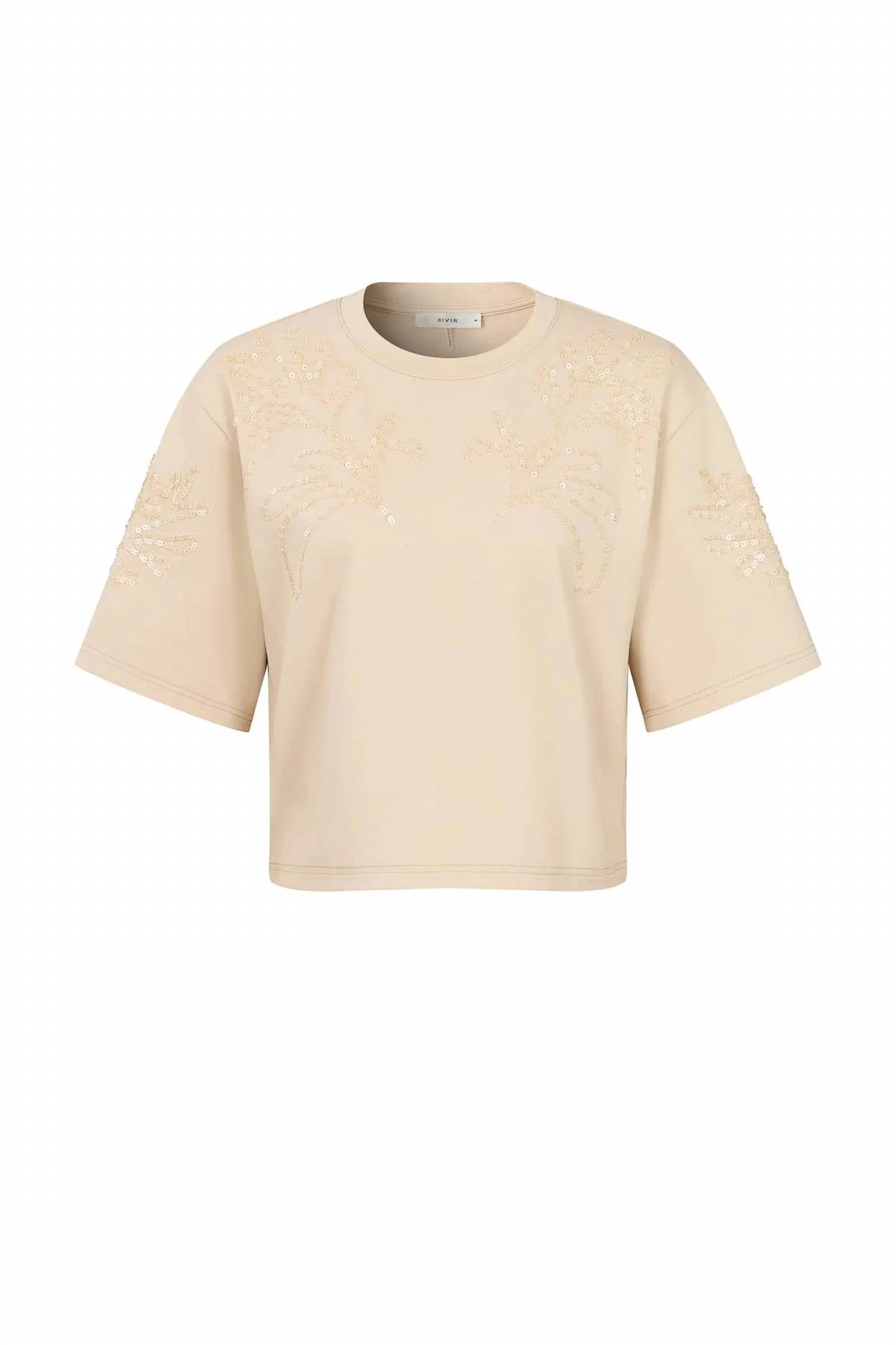 Rivir - Women's Sequin Embellishment T Shirt