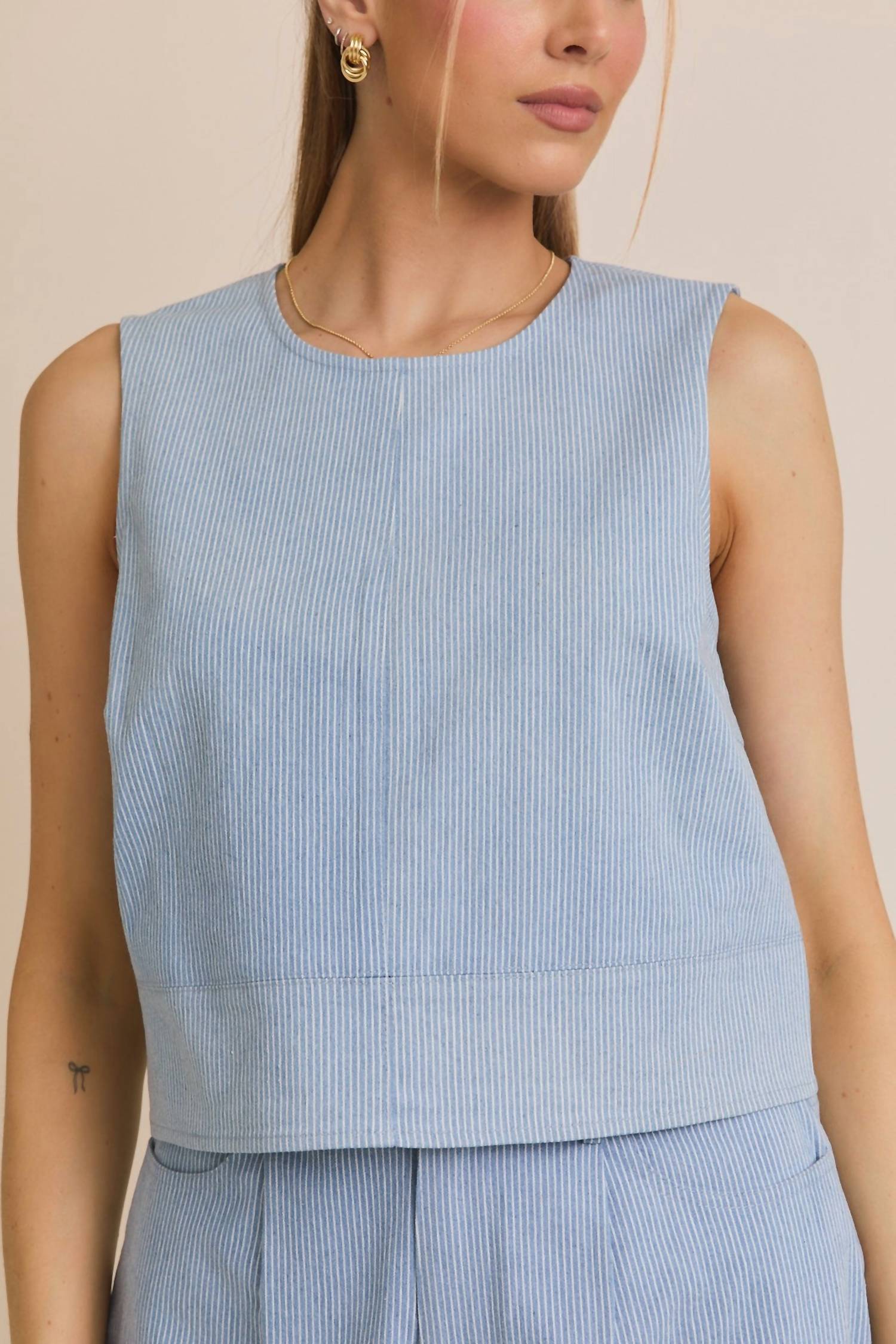 Gilli - Chelsey Striped Sleeveless Tank
