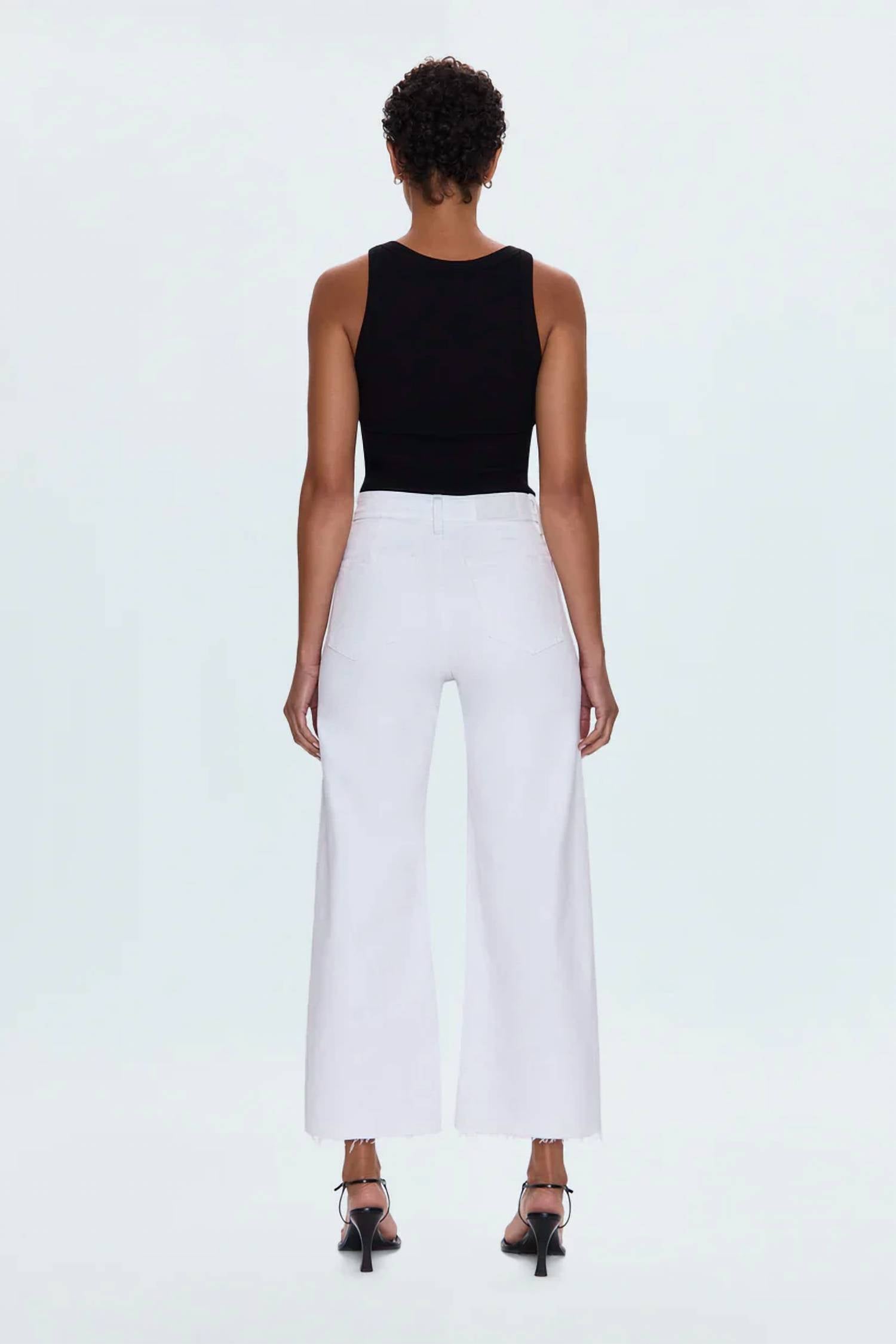 Pistola - Penny Crop High Rise Wide Leg Jeans