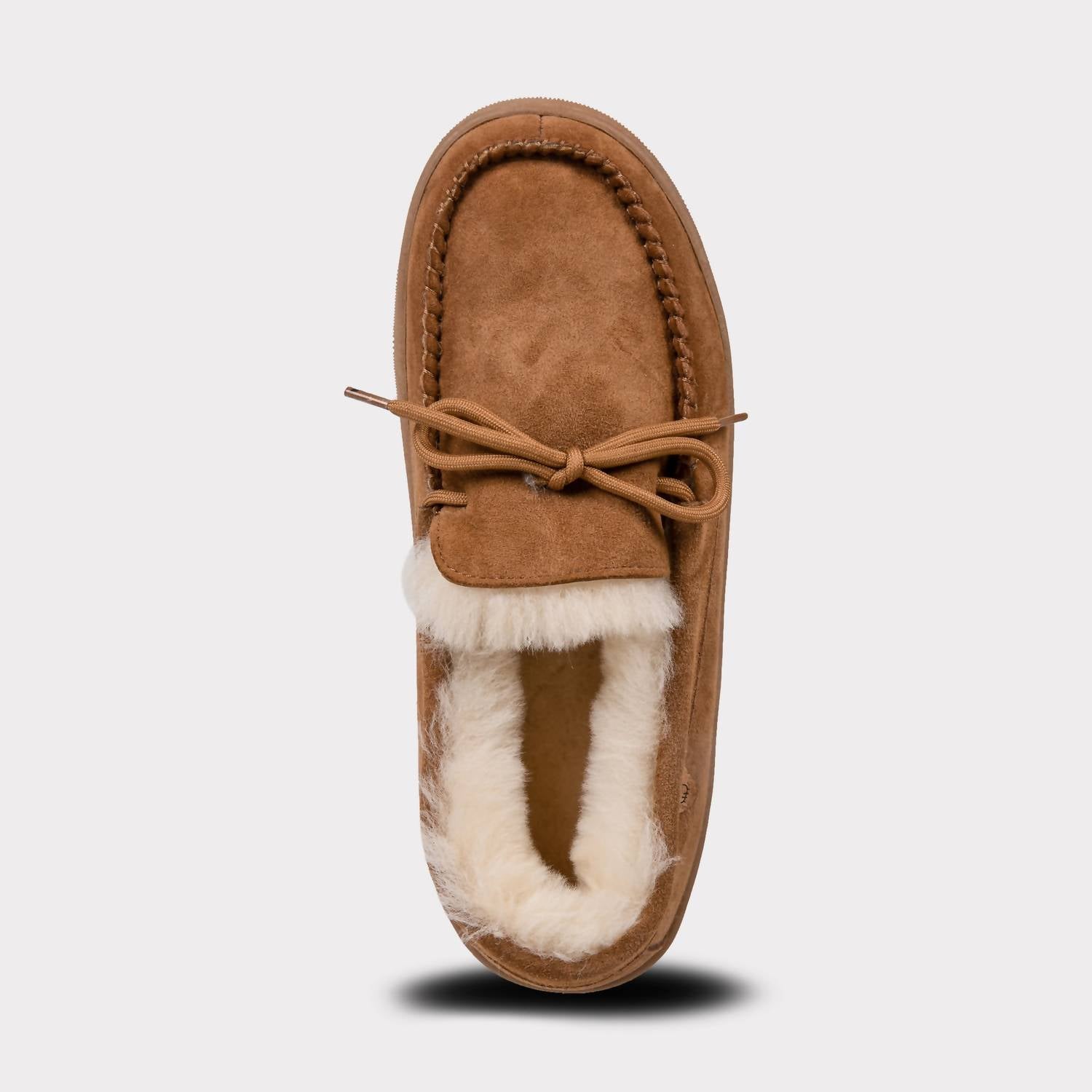 Lamo Men's Doubleface Sheepskin Moccasin in chestnut - men's loafer - view 8