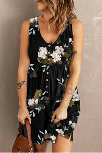 Double Take - Ruched Waist Side Slit Casual Magic Mini Dress