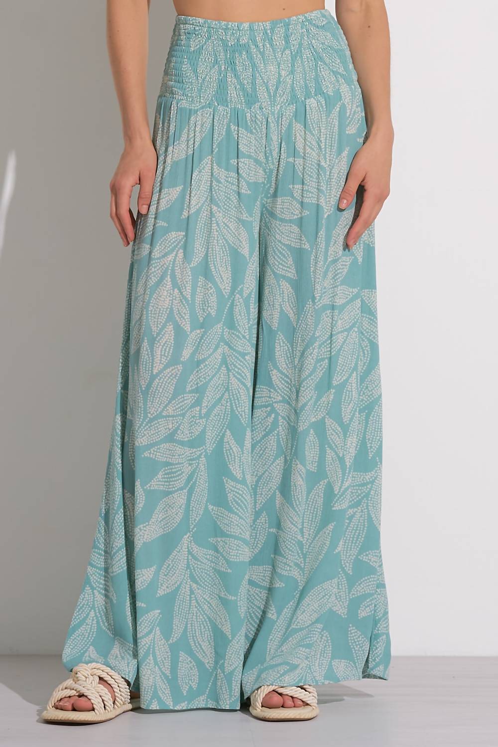 Elan - Cartagena Print Palazzo Pants