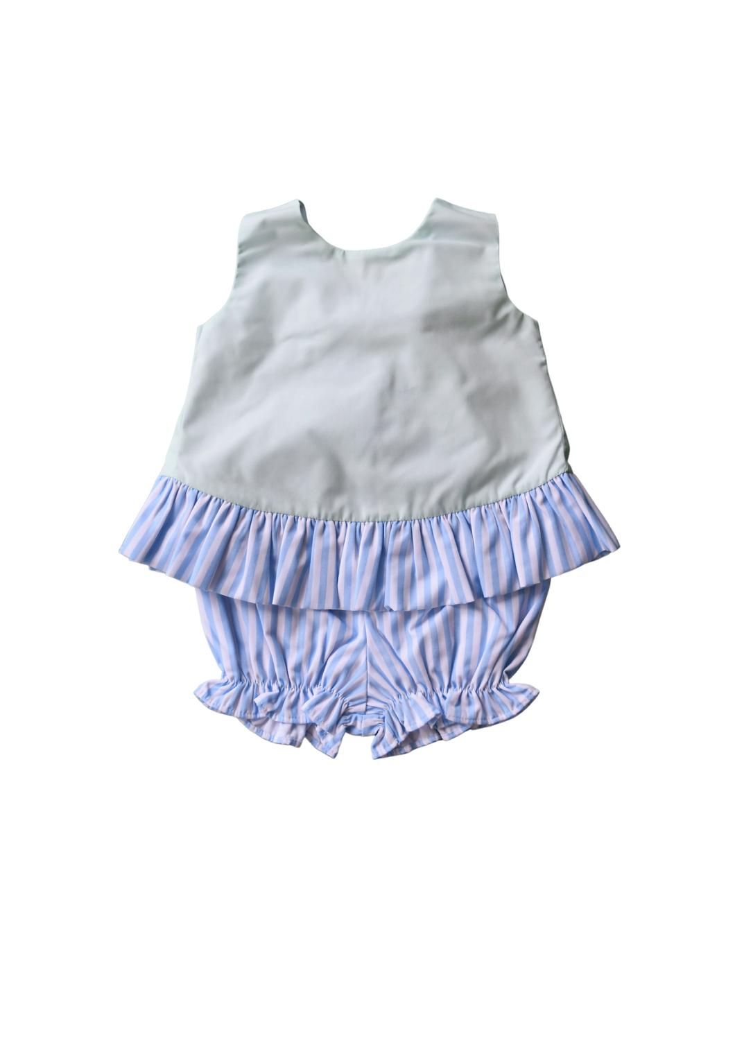Mint Magnolia - Girl's Sutton Swing Stripe Set