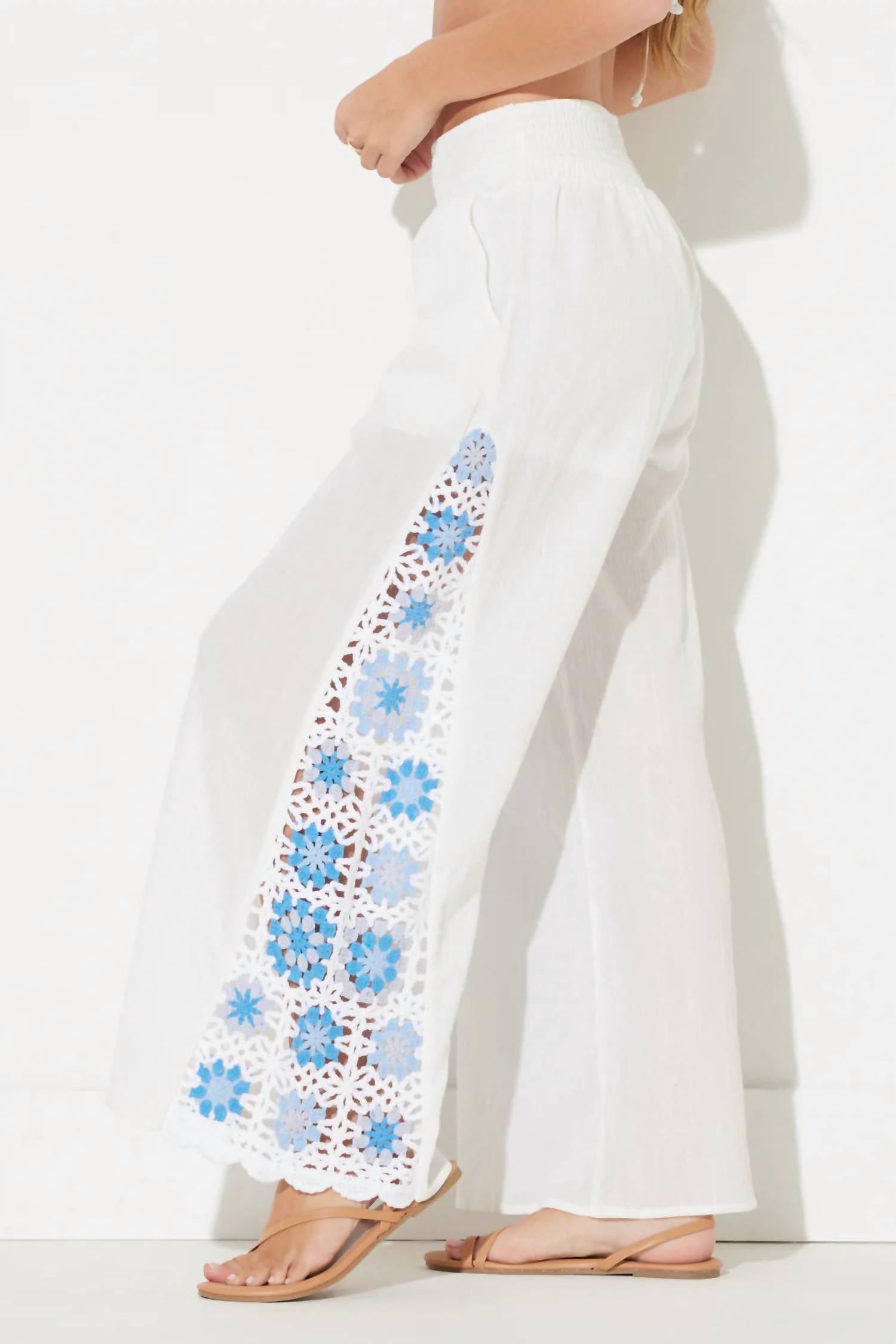 Ocean Drive - Crochet Inset Pant