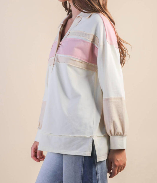 Very J - Color Block Oversize Pullover