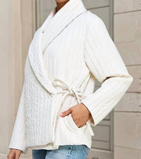 Allie Rose - Ophelia Quilted Wrap Tie Jacket