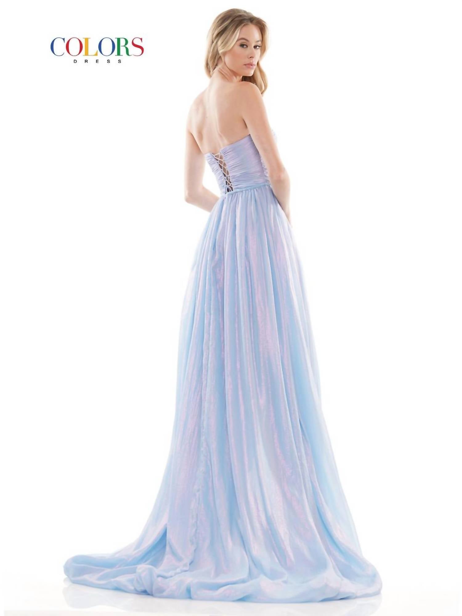 Colors Dress - Iridescent High-low Gown