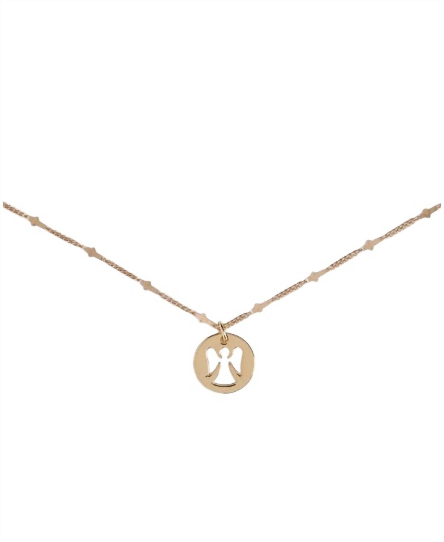 COCO + CARMEN Women's Guardian Angel Necklace in gold - women's jewelry