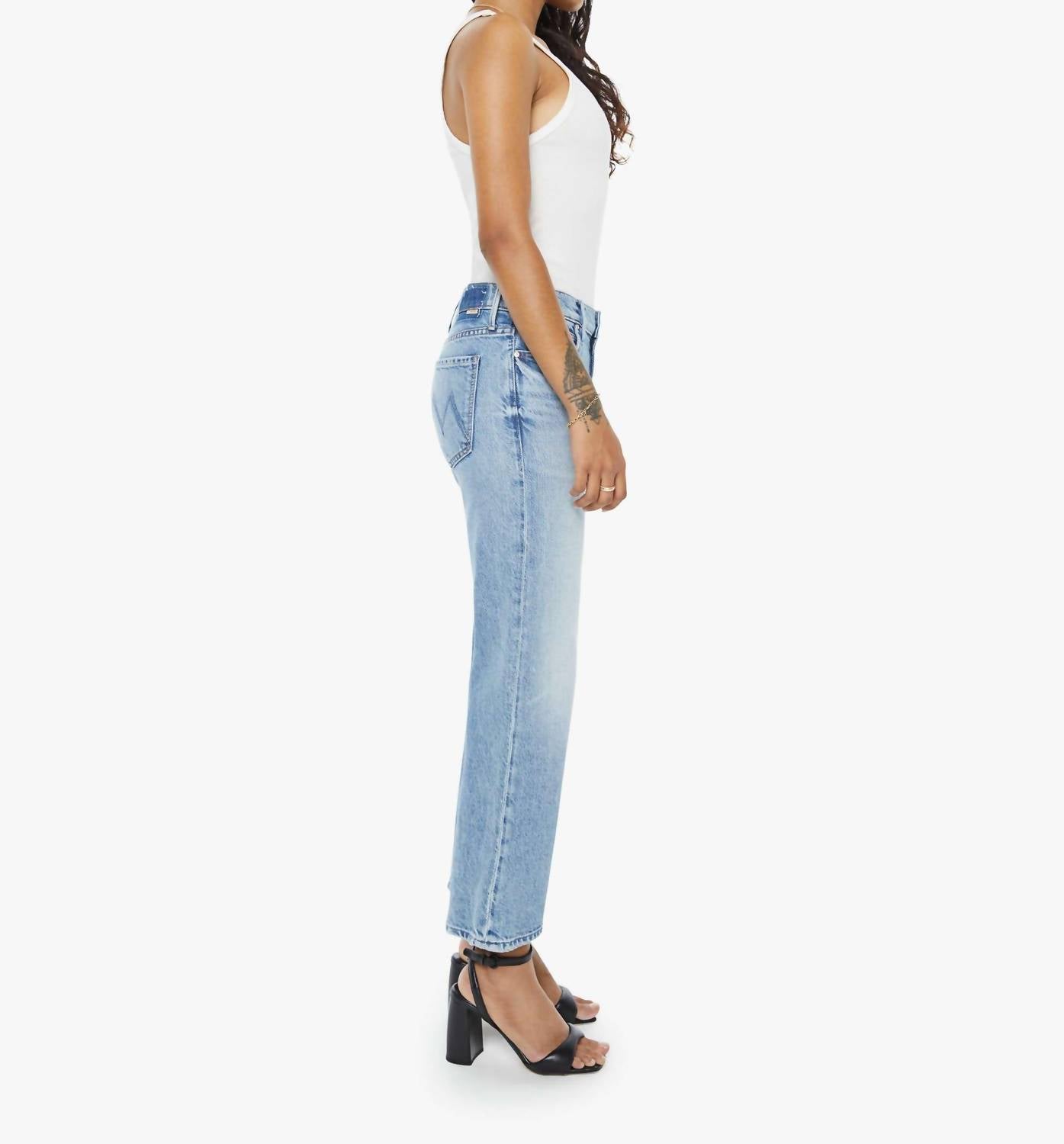 Mother - Lil Kick It Ankle High Rise Straight Leg Jeans